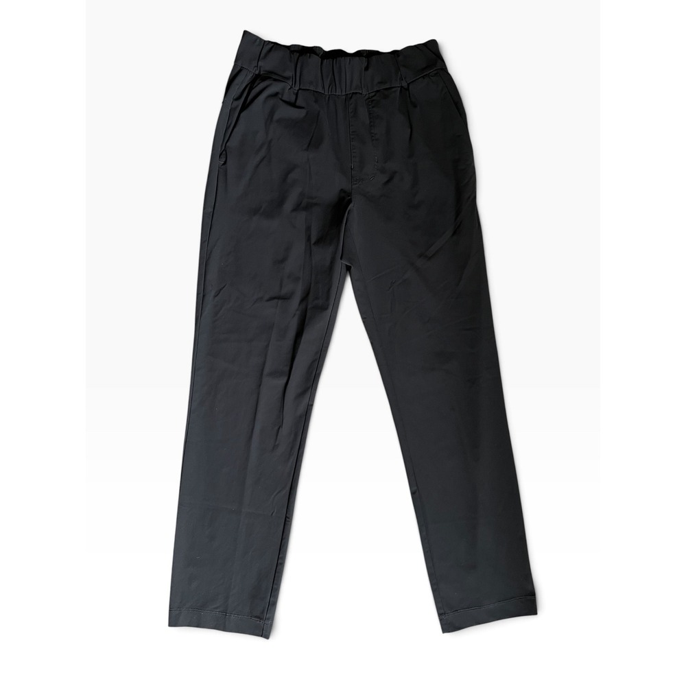 Vuori Black Pants Paperbag Waist Straight Leg Trousers Womens Size XS